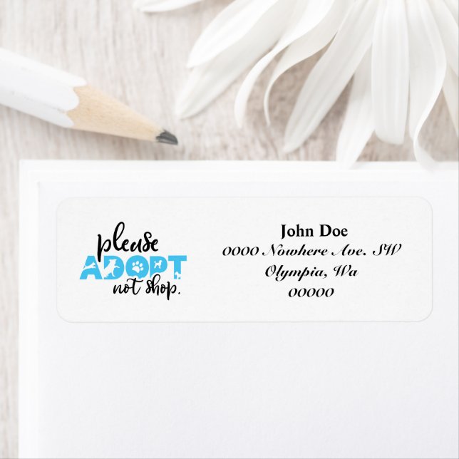 Please Adopt Not Shop Pet Rescue Address Labels (Insitu)