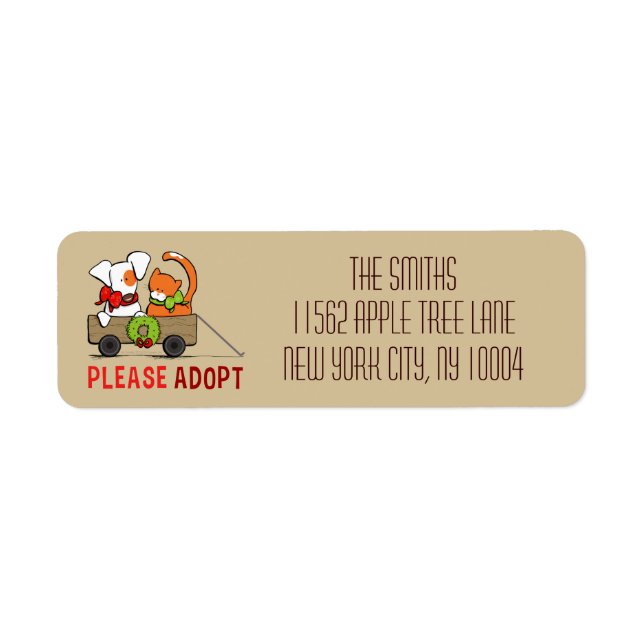 Please Adopt Patch n Rusty Modern Christmas Toast (Front)