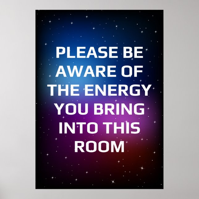 Please be aware of the energy poster (Front)