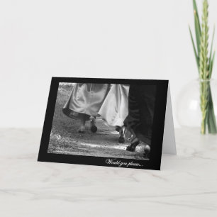 Please be My Maid of Honour Elegant Greeting Card