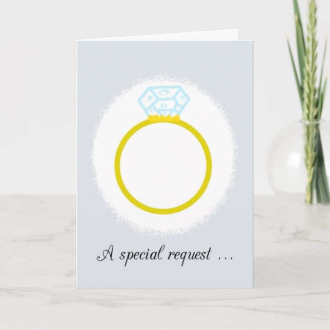 Please Be My Ring Bearer Invitation card. (Front)