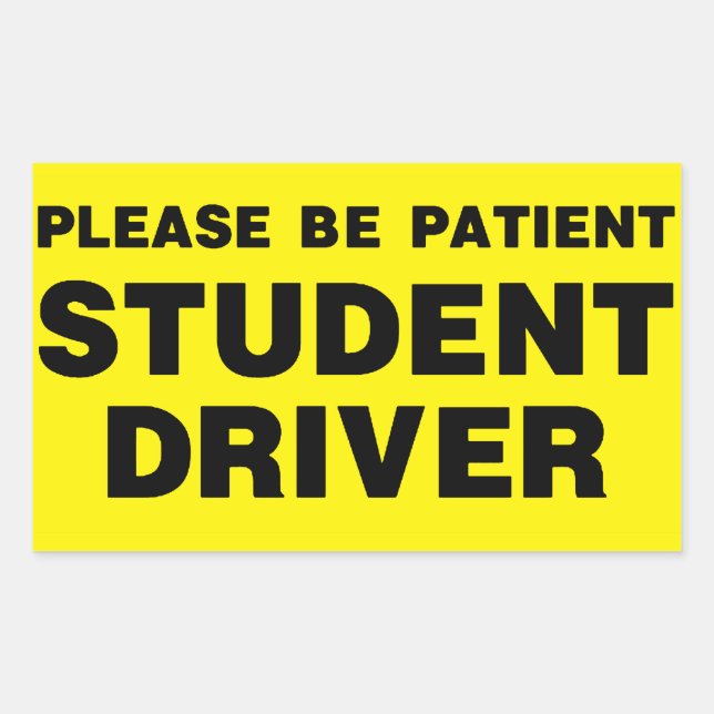 Please Be Patient Student Driver Sticker (Front)