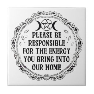 Please Be Responsible Tile