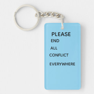 Please Button Keychain