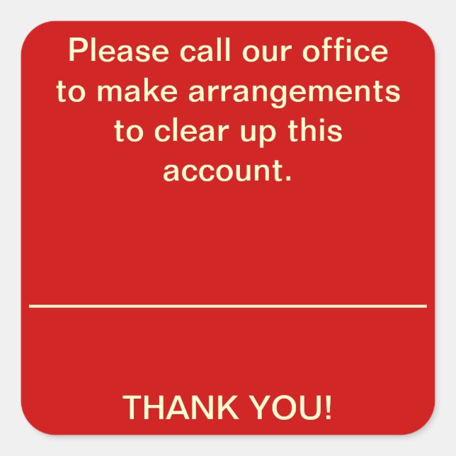 PLEASE CALL US Collections Sticker (Front)