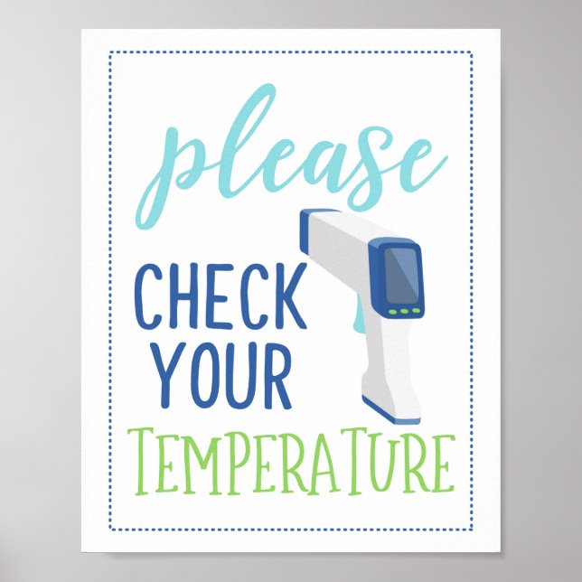 Please Check your Temperature Poster (Front)