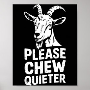 Please Chew Quieter Funny Introvert Quietness Sile Poster