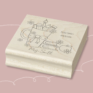 Please Correct and Return Teacher Wood Art Stamp
