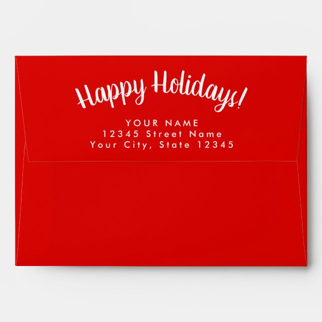 Please deliver to custom Merry Christmas envelopes (Back (Top Flap))