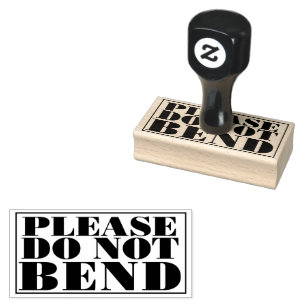 Please Do Not Bend Artwork Paper Envelope Message Rubber Stamp