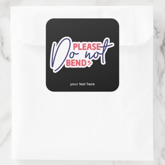 Please do not bend sticker (Bag)