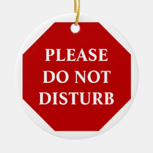 Please Do Not Disturb Door Hanger Ceramic Ornament