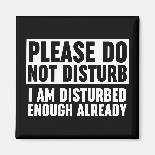 Please Do Not Disturb I Am Disturbed Enough Alread Magnet (Front)