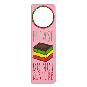 Please Do Not Disturb Italian Rainbow Cookie Door Hanger