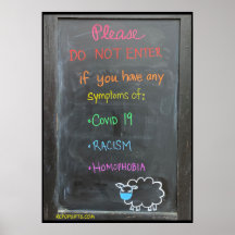 please do not enter if you have signs of... poster