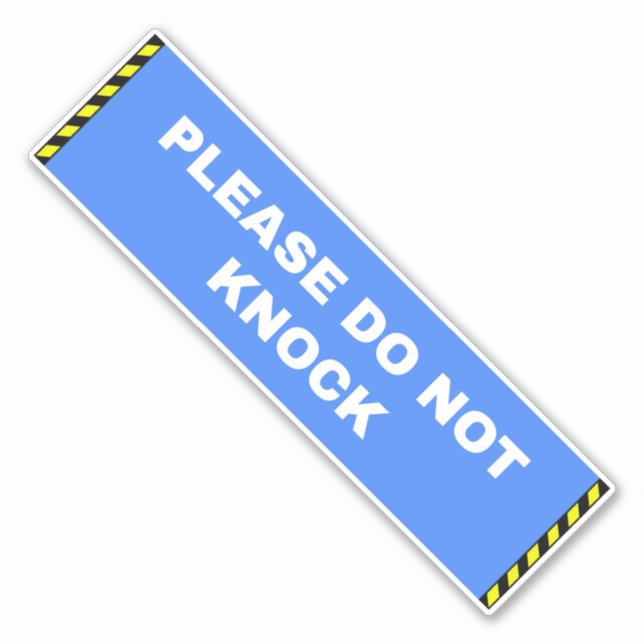 Please Do Not Knock Sign - Blue (Front)