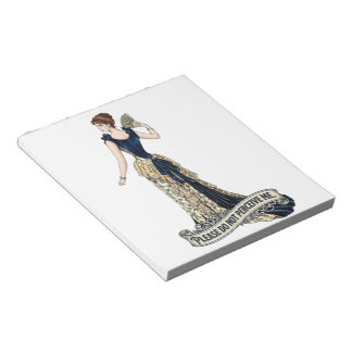 Please Do Not Perceive Me - Victorian Lady Vintage Notepad