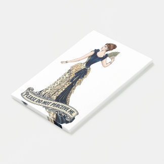 Please Do Not Perceive Me - Victorian Lady Vintage Post-it Notes