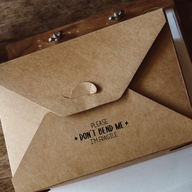 Please Don´t Bend Me, I´m Fragile, Packaging  Rubber Stamp (Creator Uploaded)