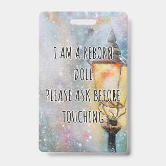 Please Don’t Touch Reborn Doll Car Seat Tag Badge