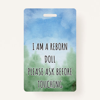 Please Don’t Touch Reborn Doll Car Seat Tag Badge