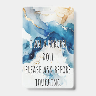 Please Don’t Touch Reborn Doll Car Seat Tag Badge