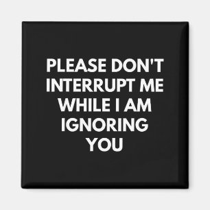 Please Don't Interrupt Me While I Am Ignoring You  Magnet