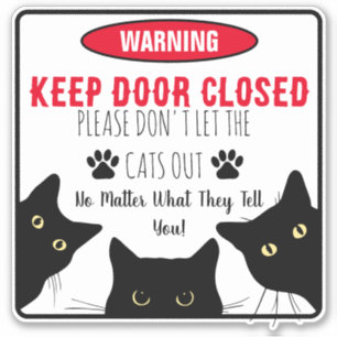Please Don't Let The Cats Out  Funny Cat