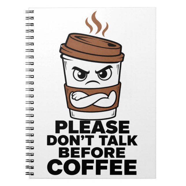 Please Don't Talk Before Coffee Journal (Front)