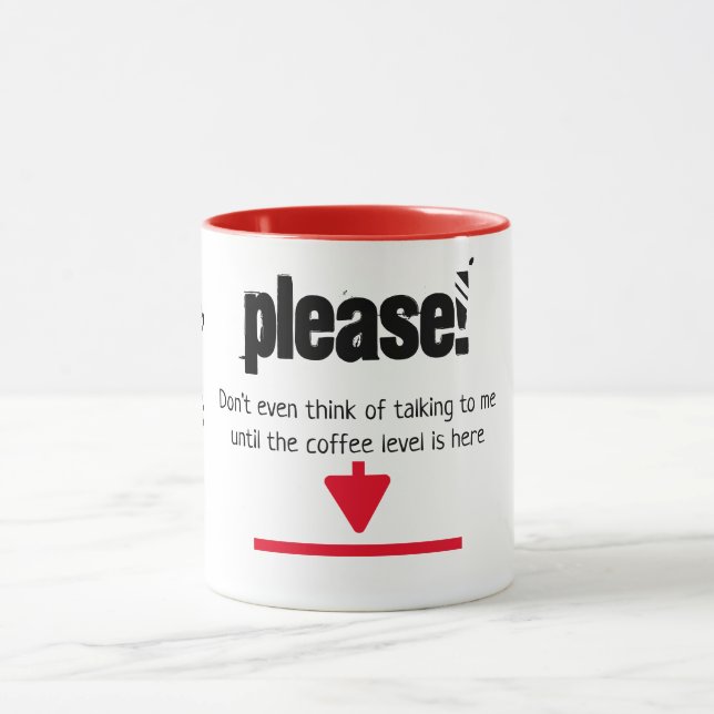 Please don't think of talking ... personalised fun mug (Center)