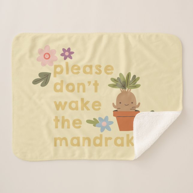 Please Don't Wake The Mandrake Sherpa Blanket (Front (Horizontal))