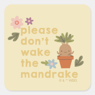 Please Don't Wake The Mandrake Square Sticker