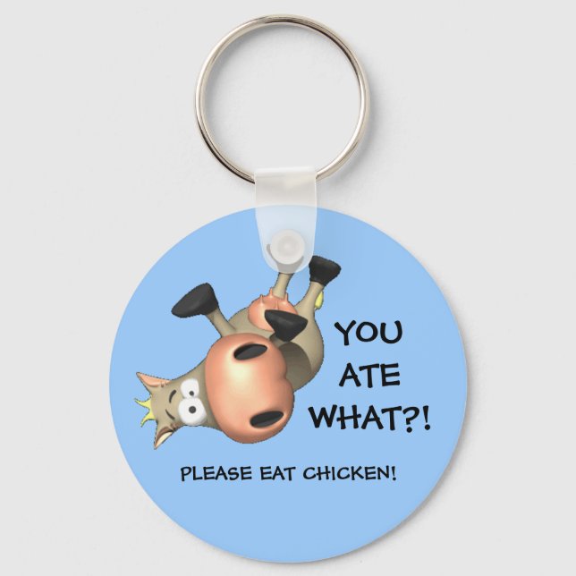 Please eat chicken! keychain (Front)