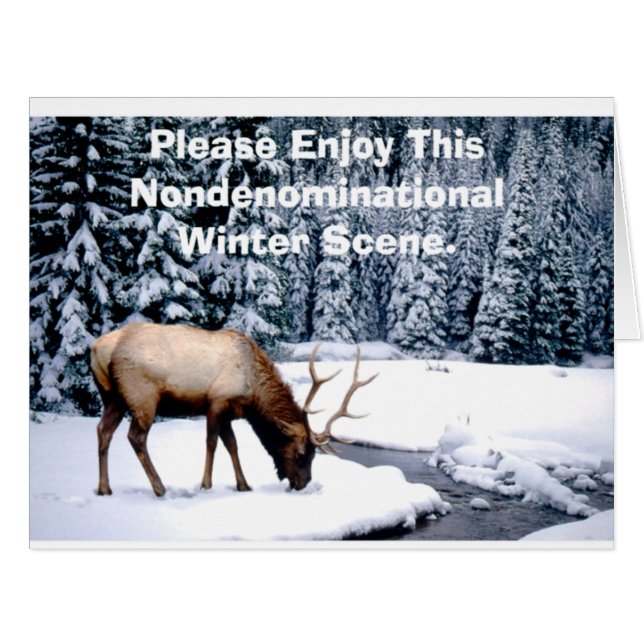 Please Enjoy This Nondenominational Winter Scene. (Front Horizontal)