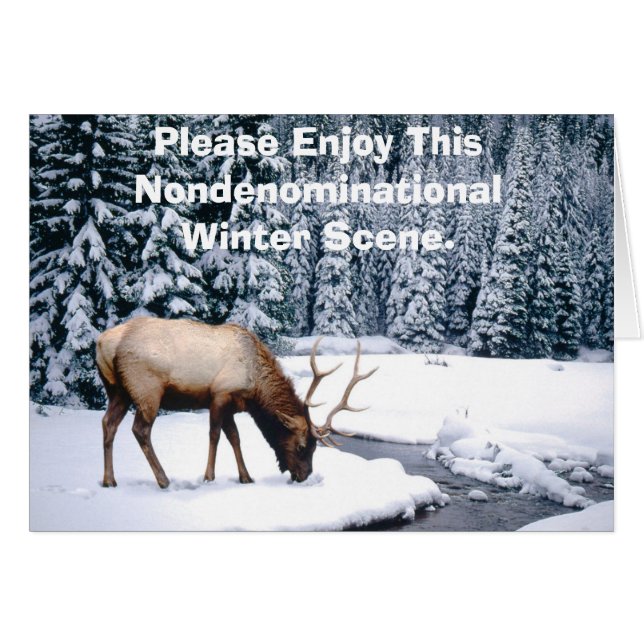 Please Enjoy This Nondenominational Winter Scene. (Devant horizontal)