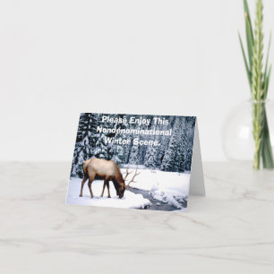 Please Enjoy This Nondenominational Winter Scene. Holiday Card
