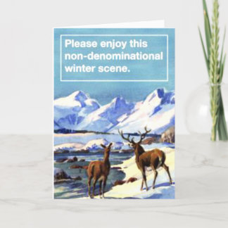 Please Enjoy This Nondenominational Winter Scene. Holiday Card