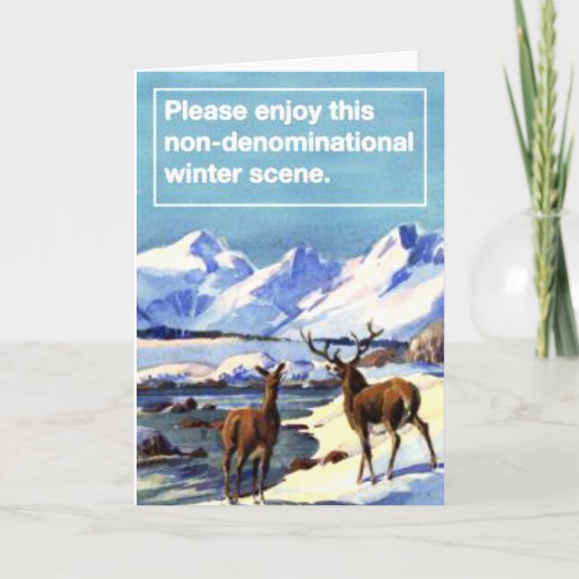 Please Enjoy This Nondenominational Winter Scene. Holiday Card (Front)
