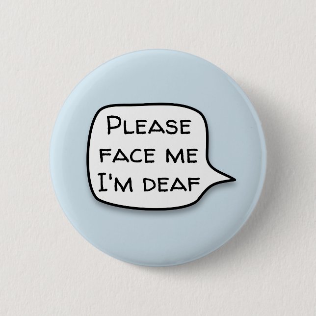 Please face me 2 inch round button (Front)