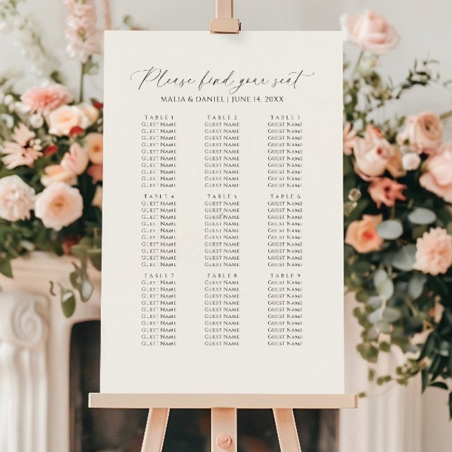Please Find Your Seat Wedding Seating Chart (Creator Uploaded)