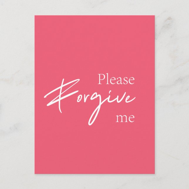 Please forgive me  - Ho'oponopono Poster Postcard (Front)