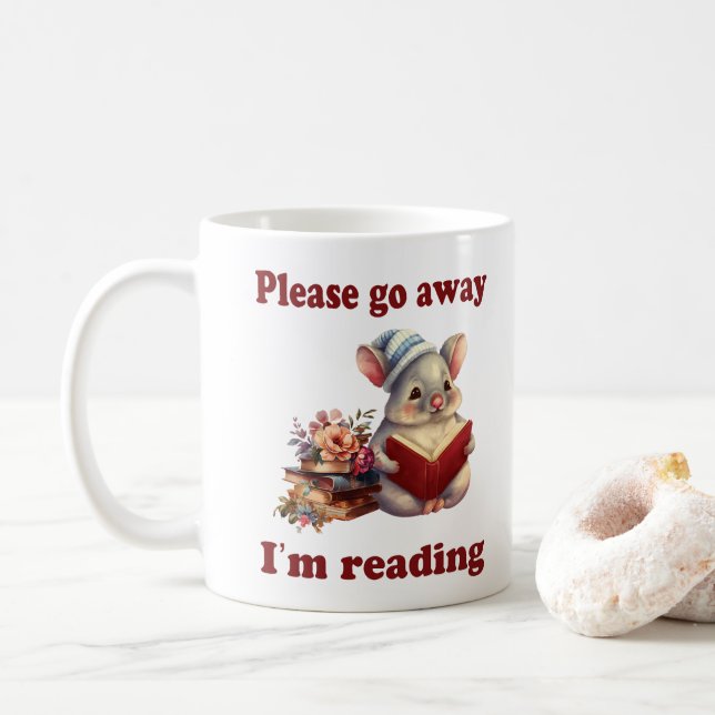 Please Go away i'm reading Coffee Mug (With Donut)