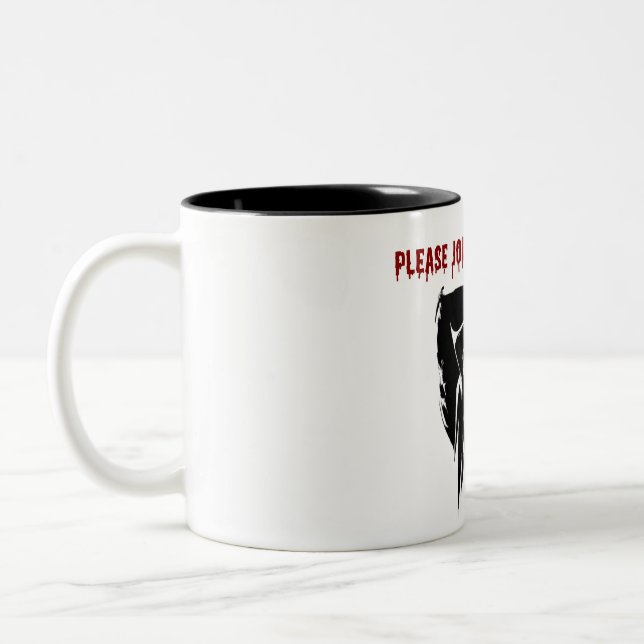 Please join me for dinner vampire Two-Tone coffee mug (Left)