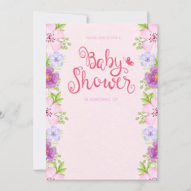 Please, join us for a baby shower invitation (Front)
