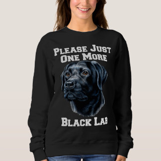 Please Just One More Black Lab Dog Sweatshirt