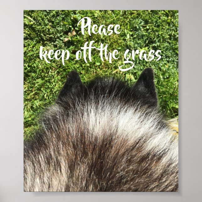 Please keep off the grass sign (Front)