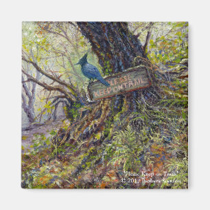 "Please Keep on Trails" Magnet