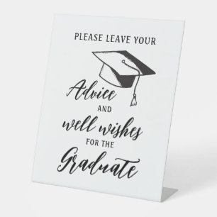 Please Leave Your Advice For The Graduate Simple Pedestal Sign