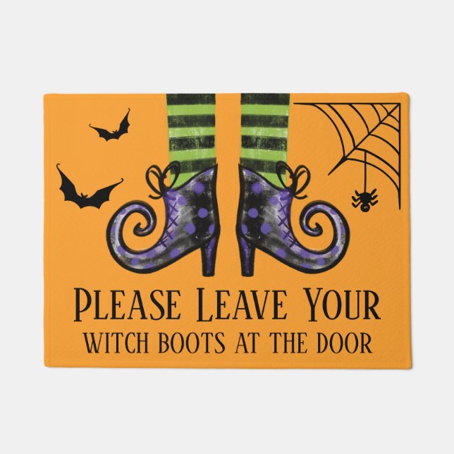 Please Leave Your Witch Boots At The Door Doormat (Front)