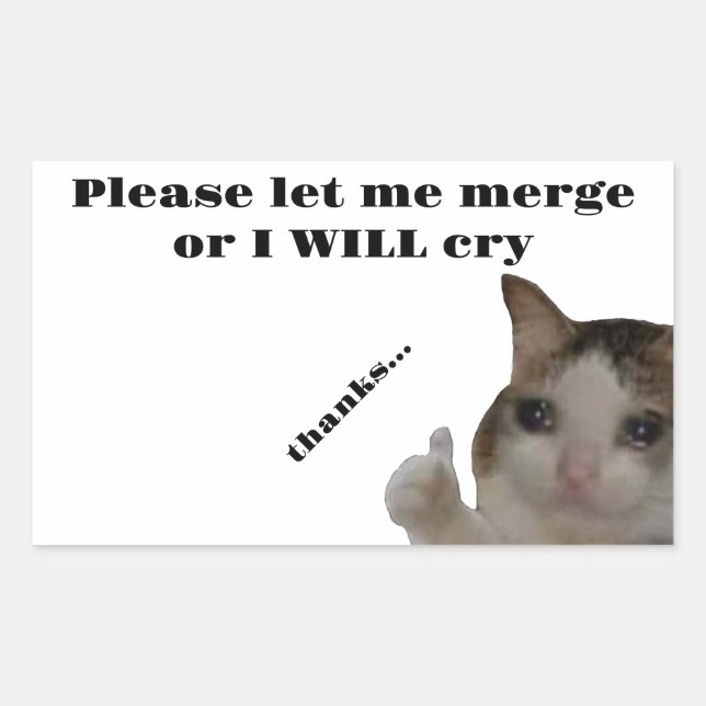 Please Let me Merge Bumper Sticker (Front)